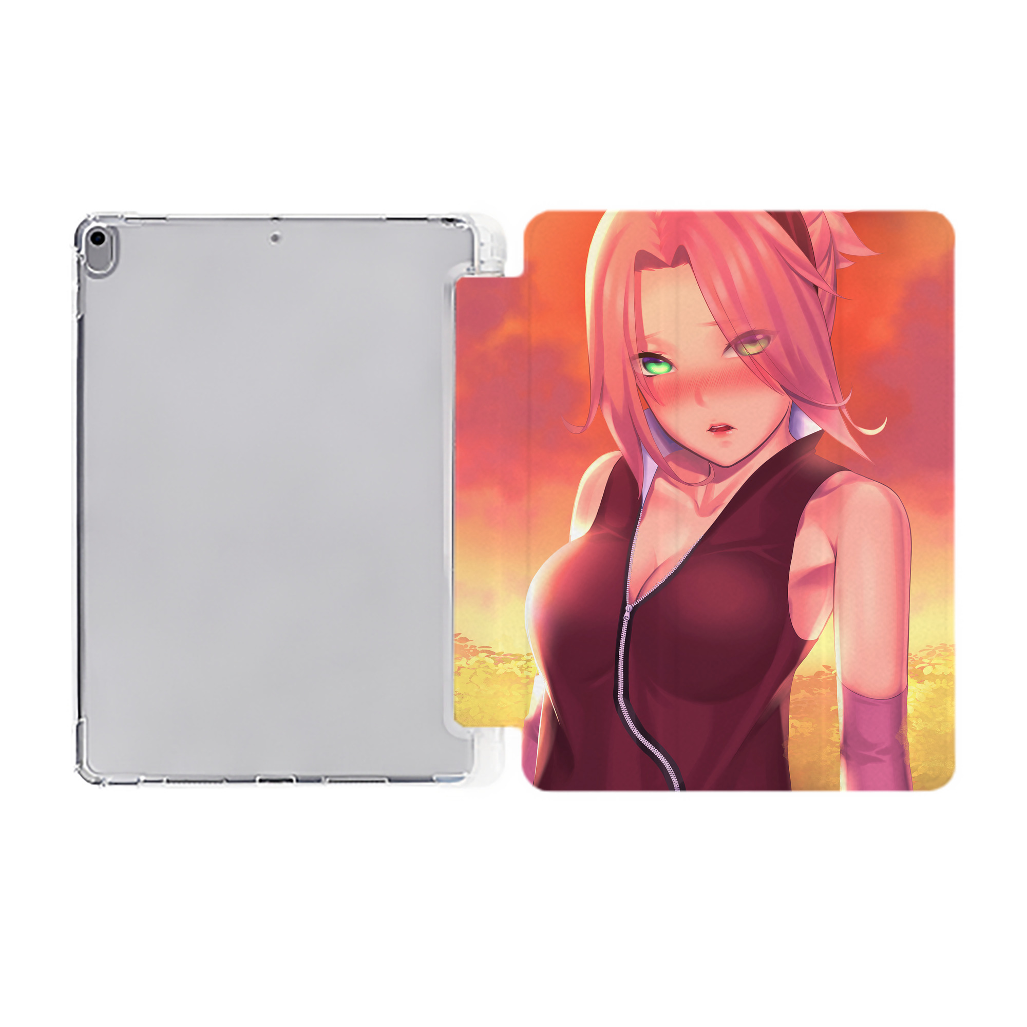（画像用） NARUTO -ナルト- NARUTO -ナルト- 疾風伝 IPad ケース ペン収納付き 三つ折りスタンド PUレザー×シリコン 対応機種9.5/10.5/10.9インチ